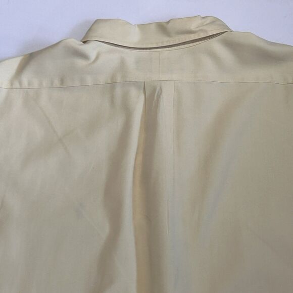Ralph Lauren Button Down Mens XL Classic Fit Silk Blend Long Sleeve Yellow - Picture 13 of 16